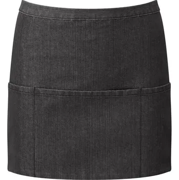 Gastro oděv Premier Workwear Krátká číšnická zástěra s kapsami - Černý denim