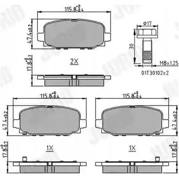 Brzdová destička Jurid 573824J Sada brzdových destiček, kotoučové brzdy