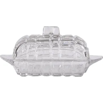 Dóza na potraviny SKLENĚNÁ MÁSLENKA NA MÁSLO MÁSLENKA S VÍKEM POJEMNIK NA MASŁO