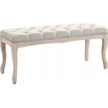 Čalouněná lavice Homcom 110 x 49 x 38 cm béžová