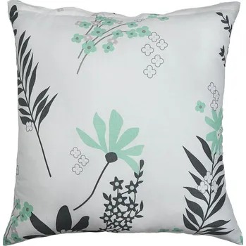 Povlak na polštářek DADKA VRACOV Povlak na polštář bavlna Agáta mentolová na bílém Rozměr: 40x40