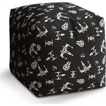 Taburet Sablio Taburet Cube Star Wars Vesmírné lodě Pattern: 40x40x40 cm