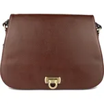 HEXAGONA Dámská kožená kabelka crossbody Lormont Hnědá