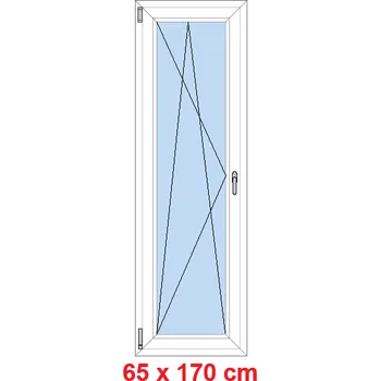 Okno Soft Balkonové dveře 65x170 cm, otevíravé a sklopné