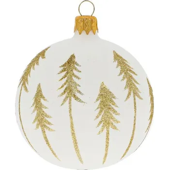 Vánoční dekorace Ozdoba vánoční, koule skořápka, zlatá, 8cm (DOPRODEJ POSLEDNÍCH KOUSKŮ) - BALENÍ OBSAHUJE 6 ks!|Ego Dekor