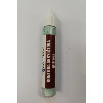 Výtvarná barva Kontura akrylátová glitrová 20 g - odstín č.29 - tyrkysová