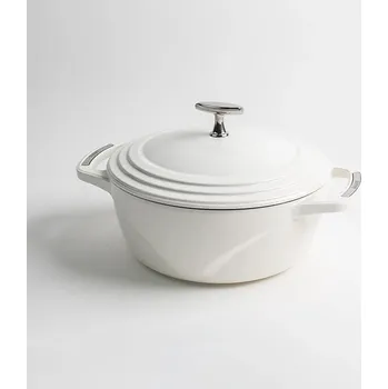 Hrnec Smaltovaný litinový hrnec Lodge 4,3 l, bílý