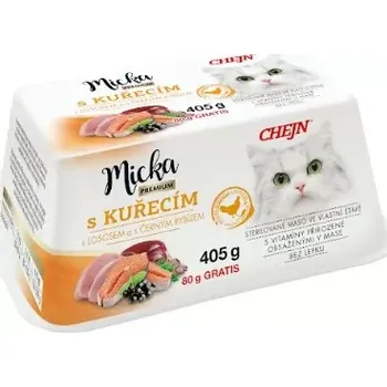 Krmivo pro kočku Chejn MICKA s kuřecím 8x405g (325g+80g GRATIS) karton (+ SLEVA PO REGISTRACI/PŘIHLÁŠENÍ! ;))