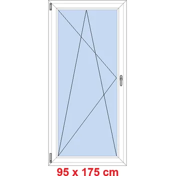 Okno Soft Balkonové dveře 95x175 cm, otevíravé a sklopné