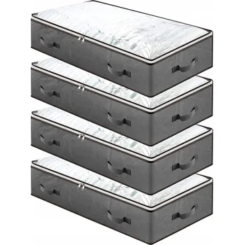 Úložný box ORGANIZÉR OBAL NA POVLEČENÍ, PEŘINU, BOTY, OBLEČENÍ DO SKŘÍNĚ POD POSTEL 4x90L