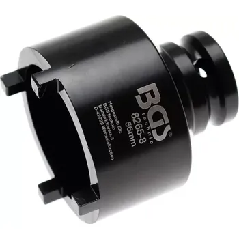 Zástrčná hlavice 1/2" na matice se zářezy KM BGS108265-8. Vnější čep 56 mm (BGS108265-8) (56 x 44,5 x 5,2 mm)