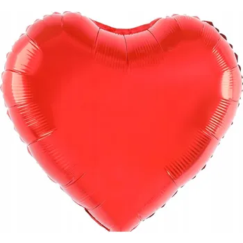 Balónek Fóliový balónek srdce červené valentýnské 46 cm rubín