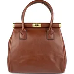 HEXAGONA Dámská kožená kabelka Hendrika Hnědá