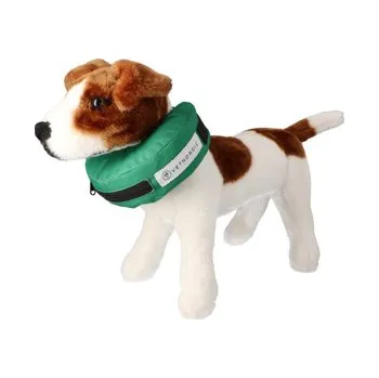 Ochranný límec pro zvířata Nafukovací límec, recyklovaný polyester, zelený velikost M