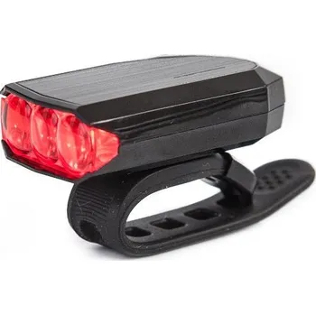Cyklosvítilna Crussis Supersvítivé zadní červené -LED světlo dobíjecí přes USB