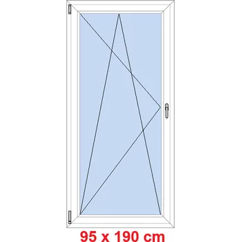 Okno Soft Balkonové dveře 95x190 cm, otevíravé a sklopné