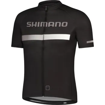 cyklistický dres Dres Shimano Logo pánské krátký černá XL