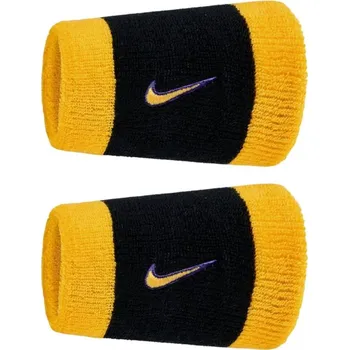 Potítko Nike Swoosh Double-Wide 2P - black/court purple/university gold Vícebarevný