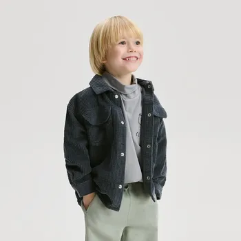 Chlapecká bunda Reserved - Bavlněná košile - tmavě šedá - 668HF-90X - 668HF-90X-86