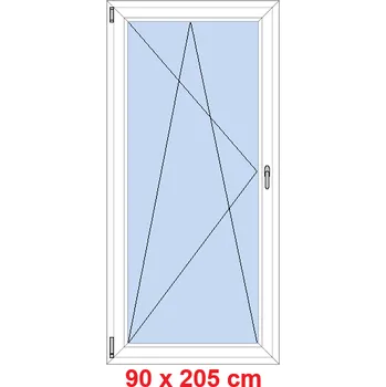 Okno Soft Balkonové dveře 90x205 cm, otevíravé a sklopné