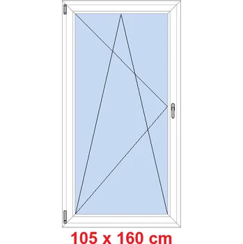 Okno Soft Balkonové dveře 105x160 cm, otevíravé a sklopné