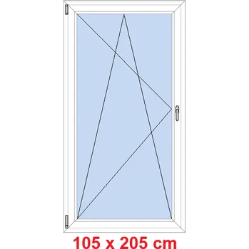 Okno Soft Balkonové dveře 105x205 cm, otevíravé a sklopné