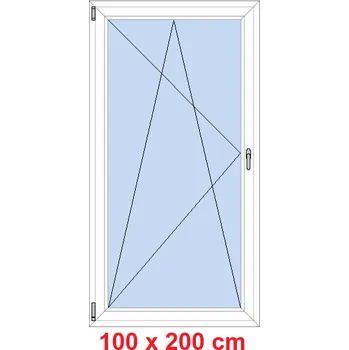 Okno Soft Balkonové dveře 100x200 cm, otevíravé a sklopné
