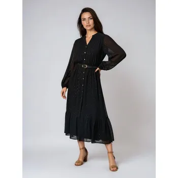 Dámské šaty Sinsay - Midi šaty - černá - 726FI-99X - 726FI-99X-XXL