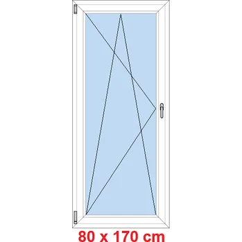 Okno Soft Balkonové dveře 80x170 cm, otevíravé a sklopné