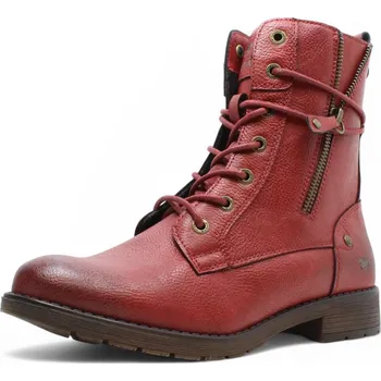 Dámská zimní obuv DÁMSKÉ KOTNÍKOVÉ BOTY MUSTANG 15M0052008 ČERVENÁ Barva: Červená, Velikost: 37