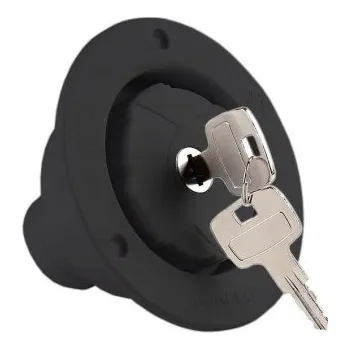 Příslušenství ke karavanu Seaflo nálevka s uzamykatelným víčkem s logem water pro hadice 38-40mm, černá (Plnící hrdlo pro karavany a lodě)