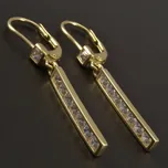 Goldpoint Zlaté visací náušnice bílé zirkony Váha: 2.47 g