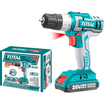 vrtací šroubovák aku, 20V Li-ion (1x), 2000mAh