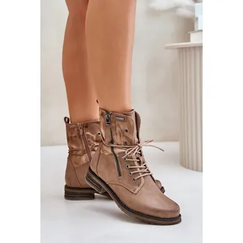 Dámská zimní obuv Dámské Kotníkové Boty Workery Tmavě Béžové Perfecto 38