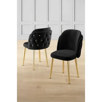 Jídelní stůl Sada židlí (6 kusů) Axle - Black, Gold