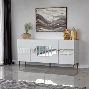 Komoda Konzolový stolek Milan - White, Gold