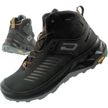Pánská treková obuv Grisport Nero pánská treková kožená nepromokavá kotníková obuv 41