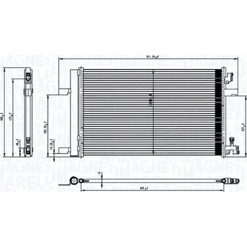 Výparník klimatizace Kondenzátor, klimatizace MAGNETI MARELLI 350203760000
