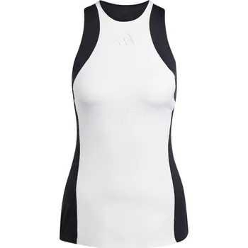 Dámský tenisový top Adidas Tennis Premium Tank Top - white/black Bílý (L)