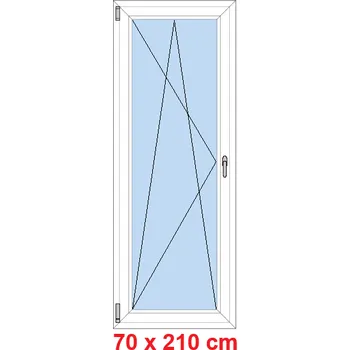 Okno Soft Balkonové dveře 70x210 cm, otevíravé a sklopné
