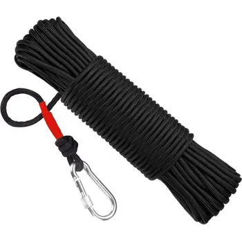 Příslušenství ke karavanu Šňůra pletená, nylonová, pevná, 20m, černá