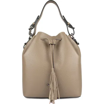 Kabelka PIERRE CARDIN Dámská kožená kabelka Monique Světle hnědošedá