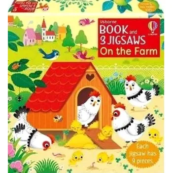 Cizojazyčná kniha Usborne Book and 3 Jigsaws: On the Farm (Sam Taplin, 2024)