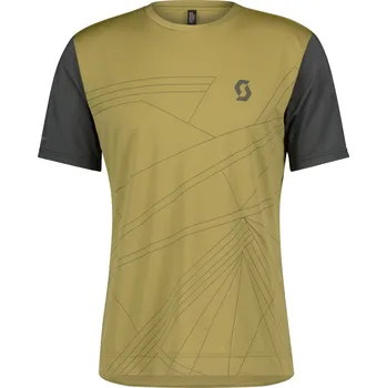cyklistický dres Scott Shirt mens Trail Flow SS Mud green/Dark Grey Velikost: XL