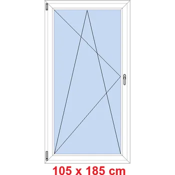 Okno Soft Balkonové dveře 105x185 cm, otevíravé a sklopné