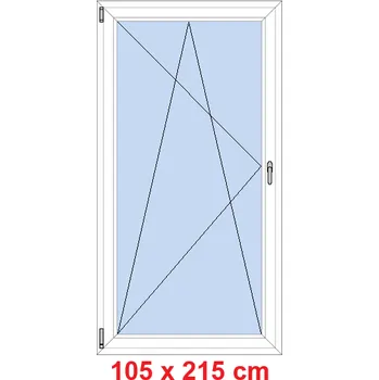 Okno Soft Balkonové dveře 105x215 cm, otevíravé a sklopné