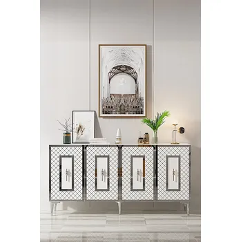 Komoda Konzolový stolek Puma 150 - White, Silver