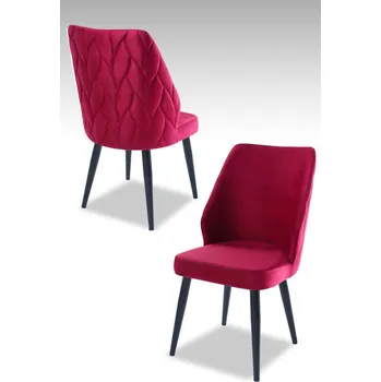 Jídelní židle Sada židlí (4 kusy) Pufi - Claret Red, Black