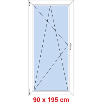 Okno Soft Balkonové dveře 90x195 cm, otevíravé a sklopné