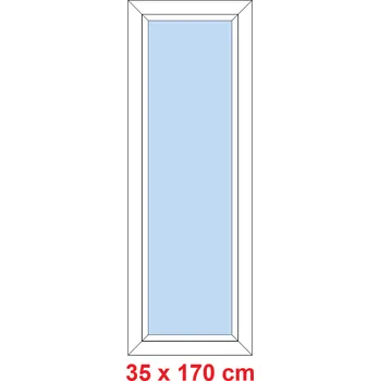 Okno Soft Plastové okno 35x170 cm, FIX neotevíravé